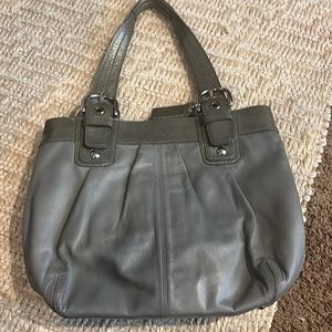 Coach soho pleated gray leather purse